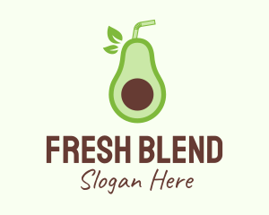 Avocado Milkshake Drink logo design