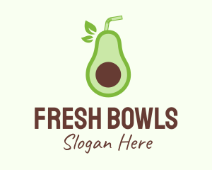 Avocado Milkshake Drink logo design