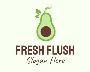 Avocado Milkshake Drink logo design