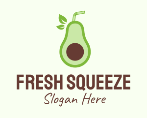 Avocado Milkshake Drink logo design