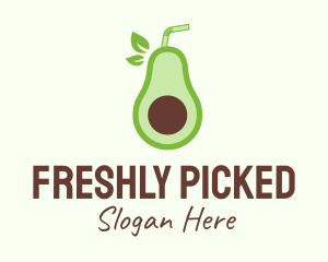 Avocado Milkshake Drink logo design