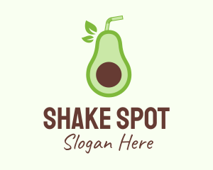 Avocado Milkshake Drink logo design