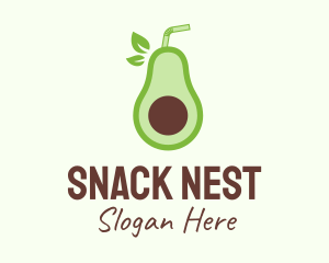 Avocado Milkshake Drink logo design