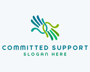 Friendly Support Hand  logo design