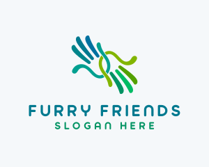 Friendly Support Hand  logo design