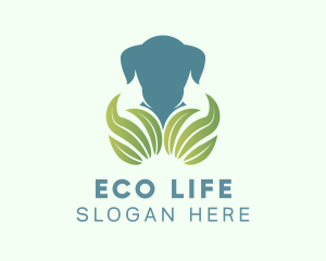 Eco Friendly Puppy Leaf logo design