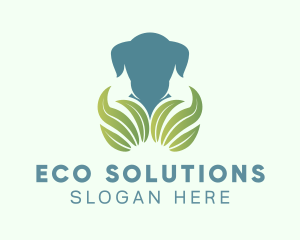 Eco Friendly Puppy Leaf logo design