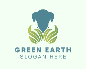 Eco Friendly Puppy Leaf logo design