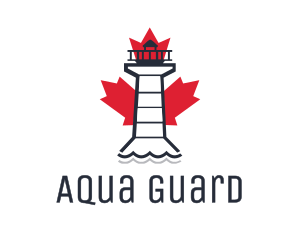 Maple Leaf Lighthouse logo design