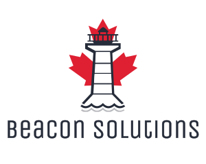 Maple Leaf Lighthouse logo design