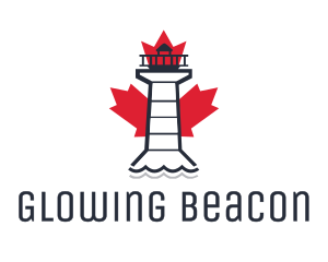 Maple Leaf Lighthouse logo design