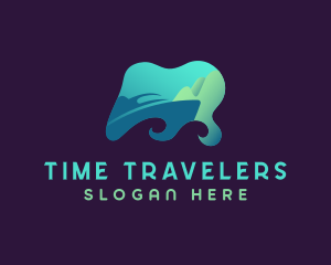 Ship Travel Vacation logo design