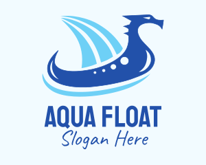 Blue Dragon Boat logo design