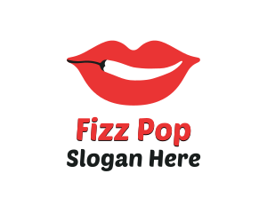 Red Lip Chili logo design