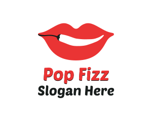 Red Lip Chili logo design