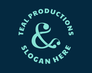 Teal Ampersand Lettering logo