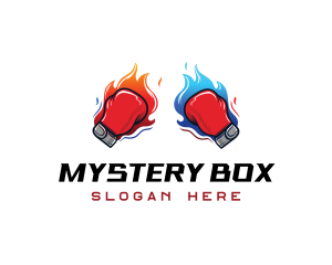 Fire Boxing Glove logo design