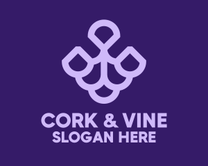 Purple Grape Fruit  logo design