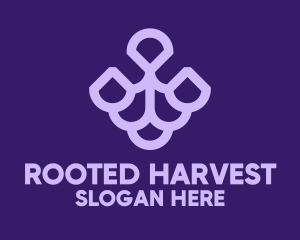 Purple Grape Fruit  logo design