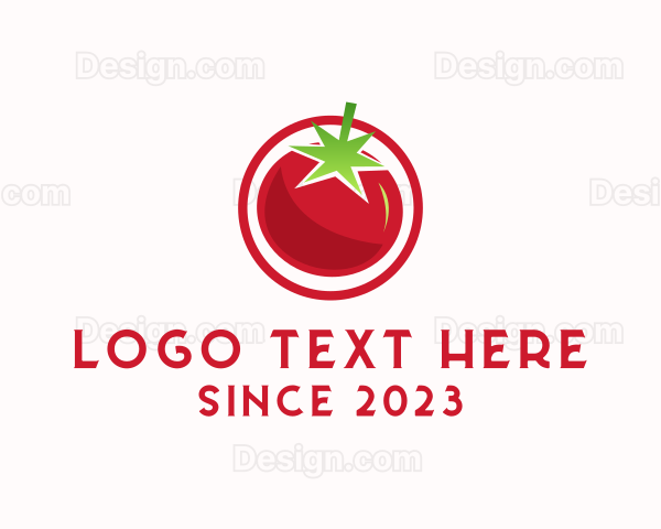 Fresh Tomato Fruit Logo