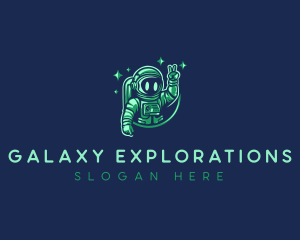 Outer Space Astronaut logo design