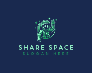 Outer Space Astronaut logo design