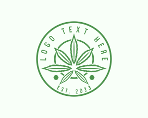 Marijuana Herb Badge logo
