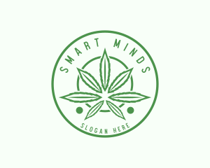 Marijuana Herb Badge Logo
