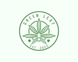 Marijuana Herb Badge logo