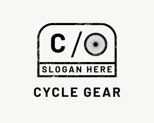 Grunge Minimalist Cycling logo