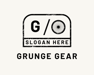 Grunge Minimalist Cycling logo