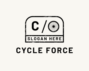 Grunge Minimalist Cycling logo design