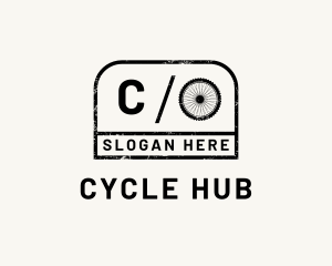 Grunge Minimalist Cycling logo design