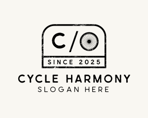 Grunge Minimalist Cycling logo
