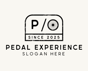 Grunge Minimalist Cycling logo