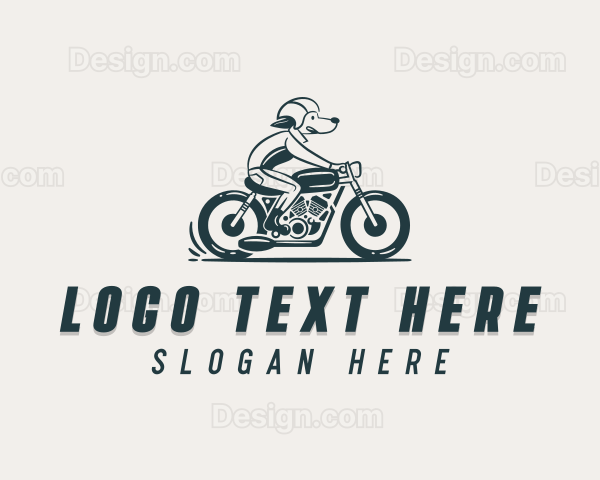 Dog Motorcycle Rider Logo