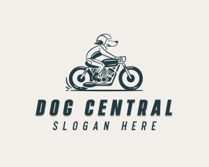 Dog Motorcycle Rider logo design