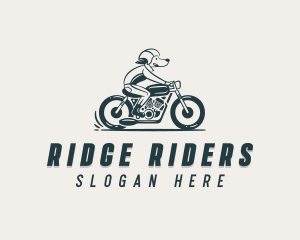 Dog Motorcycle Rider logo design