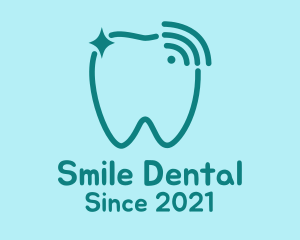 Sparkling Tooth Signal  logo design