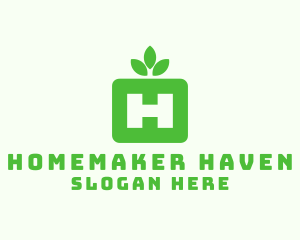 Nature Leaf Letter H logo design