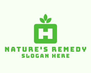 Nature Leaf Letter H logo