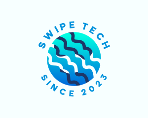 Wave Tech Sphere logo design