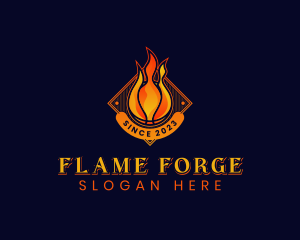 Basketball Flame Varsity logo design