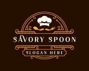 Chef Hat Spoon Fork logo design