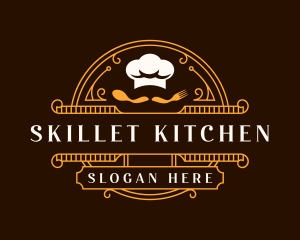 Chef Hat Spoon Fork logo design