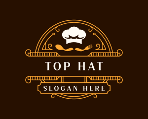 Chef Hat Spoon Fork logo design