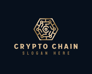 Cryptocurrency Blockchain Technology logo design