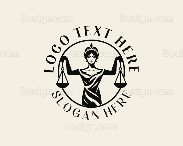 Paralegal Female Justice Logo