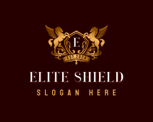 Luxury Stallion Shield logo design