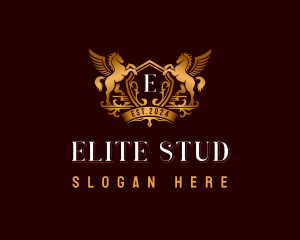 Luxury Stallion Shield logo design